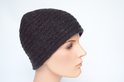 Итальянская шляпа зимняя клош Визио черная