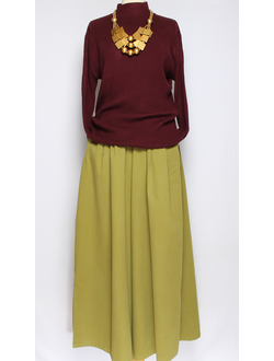 Джемпер "ЛАПША ТОНКИЙ С ДЛИННЫМ РУКАВОМ " 20963  винный, черный, белый р.52-56