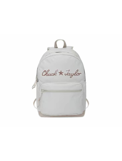 Рюкзак Converse Go 2 Chuck Taylor Backpack белый с надписью Чак Тэйлор