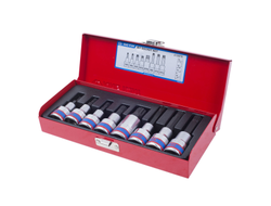 Набор торцевых насадок 1/2", Spline, M5-M16, L = 80 мм, 8 предметов KING TONY 4128PR