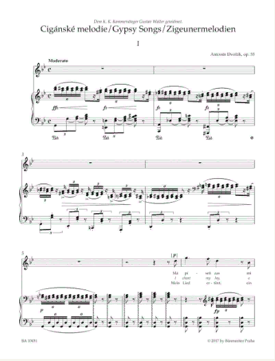 Dvorak Gypsy Songs op. 55 (High Voice)