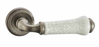 Дверная ручка V31AS/ZR  сост. серебро/сост. керамик