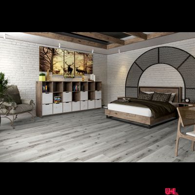 Кварцвиниловая плитка Damy Floor Family LVT Дуб Классический Серый T7020-2-LVT 43 класс толщина 2.5 мм с фаской клеевая 4.13 м2