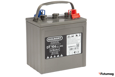 Тяговый WET аккумулятор Gelbert DT106 (T-105) 6V185A/H C5