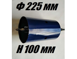 Коронка биметаллическая диаметр 225 мм глубина 100 мм