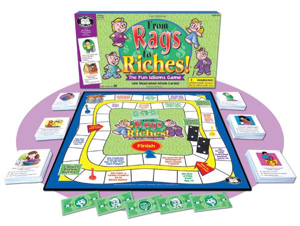 Популярная игра в россии настольная на английском. Idioms Board game. Speech игра. Rags game. From Rags to Riches.