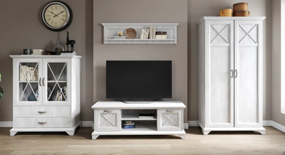 Полка Лорена, бетон пайн белый