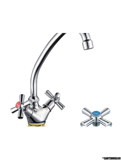 Смеситель для кухни двухвентильный высокий излив ZERIX TLH 722