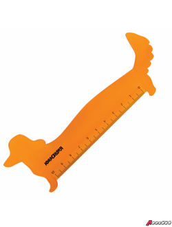 Линейка пластик 10 см ЮНЛАНДИЯ «ТАКСА», фигурная, тонированная прозрачная, европодвес. 210731