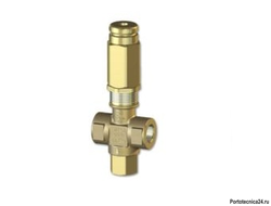 Клапан предохранительный VS 350; вход 2х3/8"г; By-pass 3/8"г 25 л/мин 390 бар