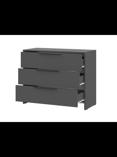 Камелия комод 3 ящика Графит серый