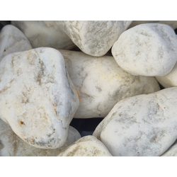 Белый мрамор галтовка, фракция 60-80 мм