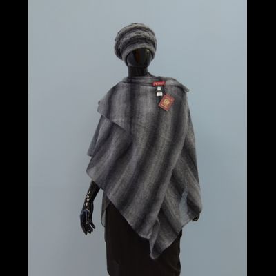 Итальянский палантин Vizio 7014 SX темно - серый