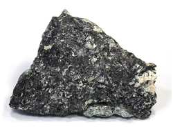 Турмалин чёрный в породе, брейнерит, талькохлоритовый сланец, Свердловскаая обл., п. Шабры (130*100*45 мм, 623 г) №17891