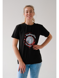 Футболка повседневная c принтом Volleylife (размер 42-48 )