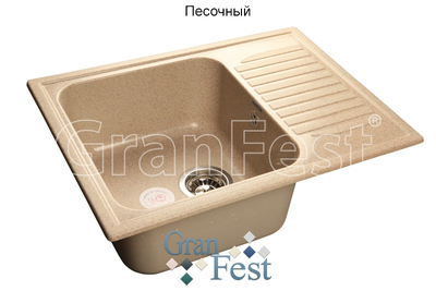 Керамическая мойка Granfest Гранфест GF-S645L реверсивная 1 секционная мойка