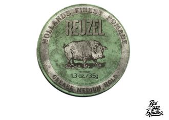 Помада (бриолин) Reuzel Grease Medium Hold зеленая, средняя фиксация, 35 гр