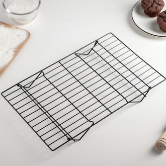 Решётка для остывания выпечки 3-х ярусная, 40,5×25 см, цвет чёрный