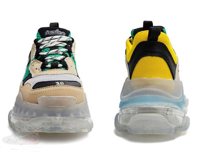 Кроссовки Balenciaga Triple S мульти с прозрачной подошвой
