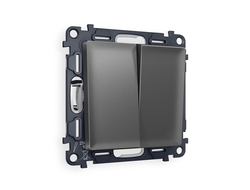 Переключатель перекрестный 2-кл Антрацит серый - Ambrella Volt - ALFA