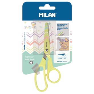 Ножницы детские Milan Basic Pastel Edition, 13,4 см, цвет жёлтый