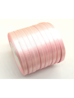 Лента атласная 6 мм, цвет светло розовый арт. 4