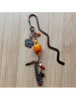 Закладка с агатами "Летний джаз", подарок для книголюба