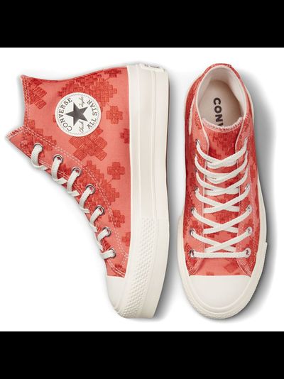 Кеды Converse Chuck Taylor Lift Festival Broderie High Top Bright Madder