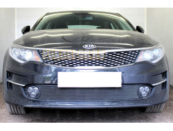 Защита радиатора KIA Optima 2015-2018 black низ