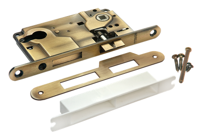 Замок с ригелем под ключевой цилиндр MORELLI L1885 AB Цвет - Античная бронза