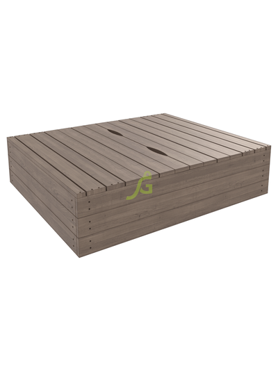 Деревянная песочница IgraGrad с крышкой