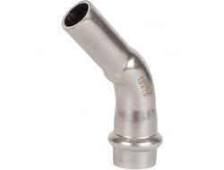 Угольник ROMMER однораструбный 45° ВПр-НПр, 15, из нержавеющей стали прессовой