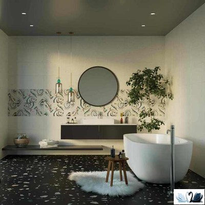 Керамогранит Creto Cray dark geometry 30 х 60 см