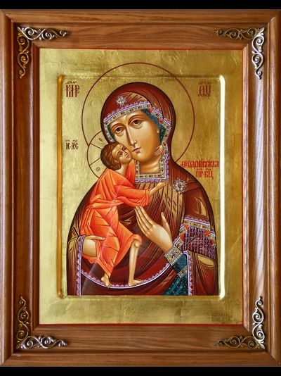 Феодоровская (Федоровская) . Рукописная икона Пресвятой Богородицы.