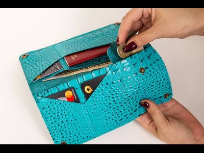 Клатч лонгер  из натуральной кожи &quot;кайман&quot;