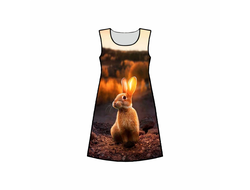 Платье 3D с полной запечаткой год Кролика №14