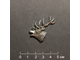 Значок ОЛЕНЬ МАРАЛ на реву А53 Охотничий значок Голова оленя Охота на оленя Подарок Охотнику