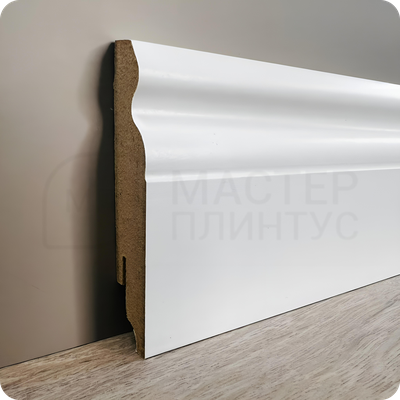Белый МДФ плинтус по покраску TeckWood классик 80 мм.