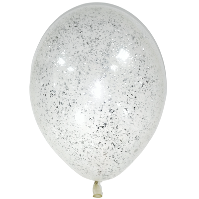 Шары с серебряным конфетти / шт