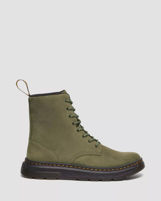 Dr Martens Crewson Leather Lace Up Boots green