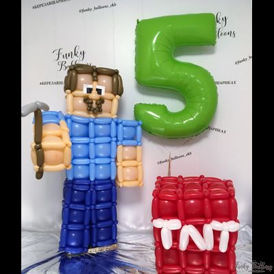 Фигуры из шаров "Пиксель Мэн"