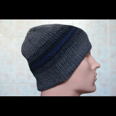 Италия вязаная мужская шапка Vizio 6252 C серая