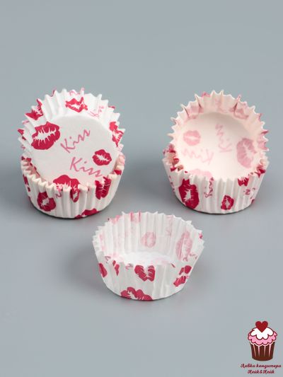 Капсулы бумажные для конфет Kiss d3,5см, 40-50 шт