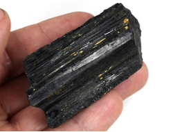 Турмалин чёрный (шерл), кристалл необработанный, Бразилия (70*31*25 мм, 77 г) №37615
