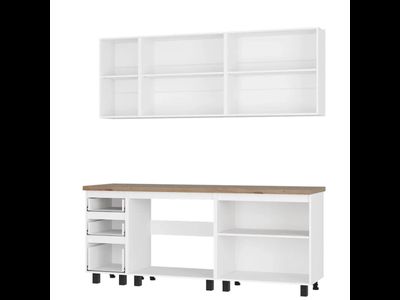 Кухня Честер 2,0м (лдсп) (Белый), Столешница цельная 2000 мм, толщина 38 мм, цвет дуб кера