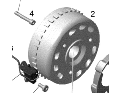Маховик (Маховое колесо) оригинальный BRP 420866041/420866040 для BRP LYNX/Ski-Doo