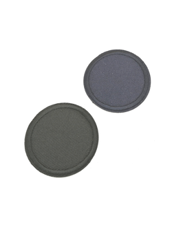 Термоаппликация однотонная круг, черный 45*45 мм