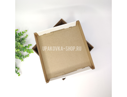 Коробка  с отдельной крышкой  200*200*90 мм БЕЛЫЙ