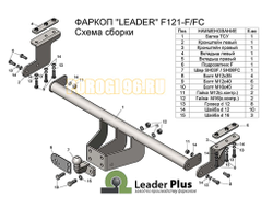 Фаркоп Лидер-Плюс для Ford Ranger (2012-2015)