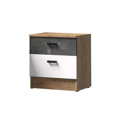 Тумба прикроватная АДЕЛЬ Дуб Вотан-Белый гладкий